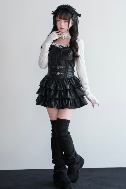 地雷フレアスリップドレスドレス