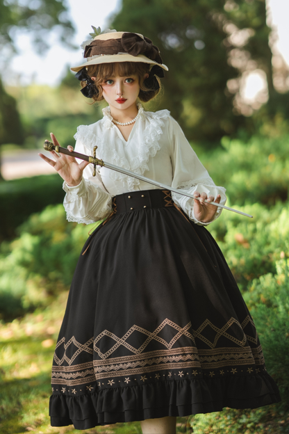 モーニングミストレースレトロブラウス