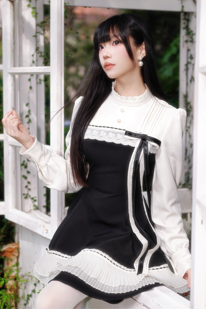 フレンチブラックシックドレス