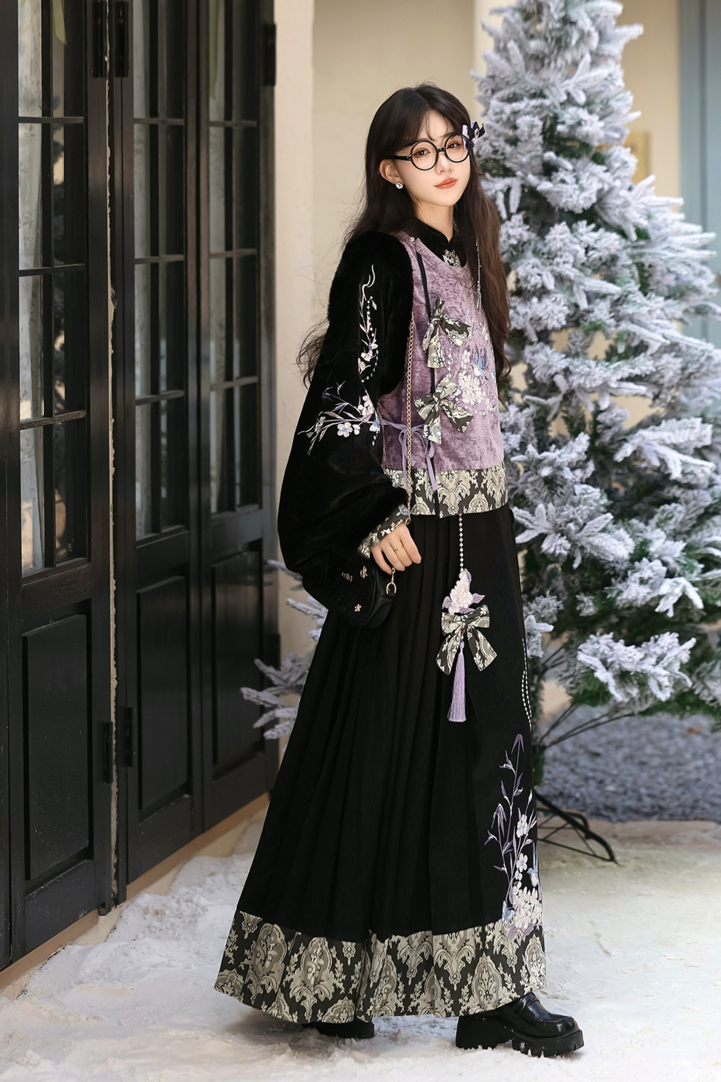 Dark Knight China Top + Vest + Skirt