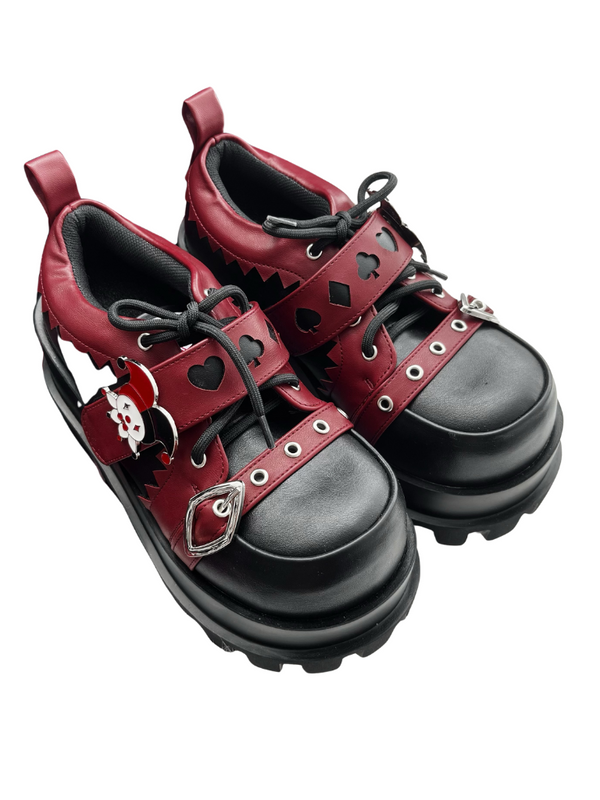 Clown Poker Punk Platform Shoes