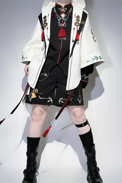 【12月26日予約締切】マウンテンゴーストチャイナプリンスフーディージャケットスーツ＋タッセルネックレス