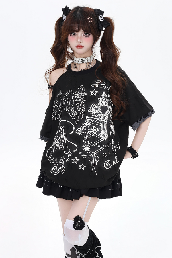 Lucky Angel Sweet Cool Lace Over Top