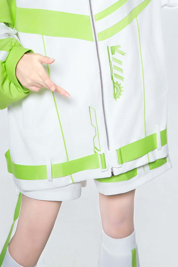 サイバーサブカルジャージジャケット+ショートパンツ+レッグカバー