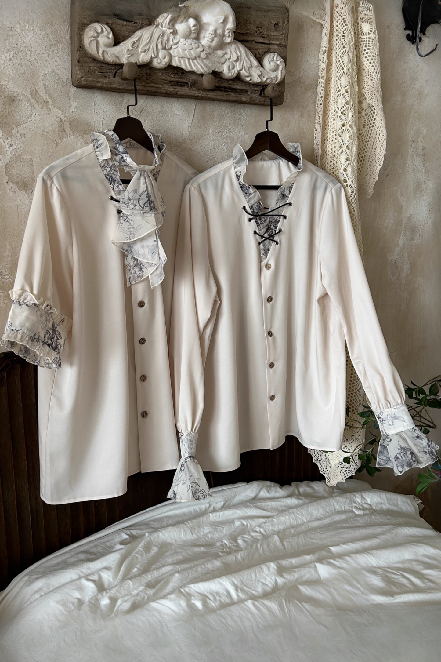 【予約商品】ブランディフレンチシリーズプリンスエレガントショートスリーブシャツ＋ロングスリーブシャツ