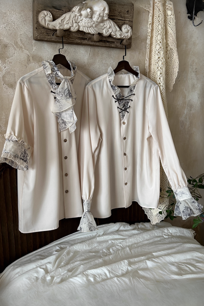 【予約商品】ブランディフレンチシリーズプリンスエレガントショートスリーブシャツ＋ロングスリーブシャツ