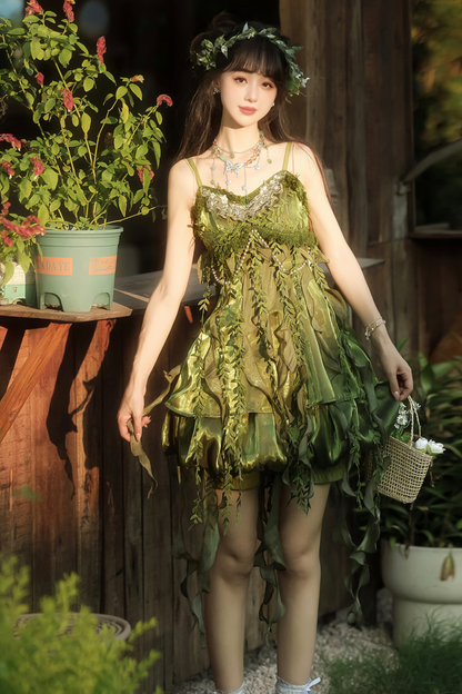 フォレストガールチャイナドレス+トップス+スカート