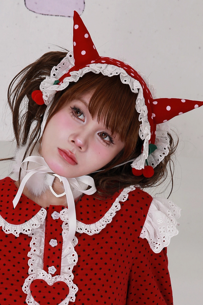 レトロポルカドットヘアバンド