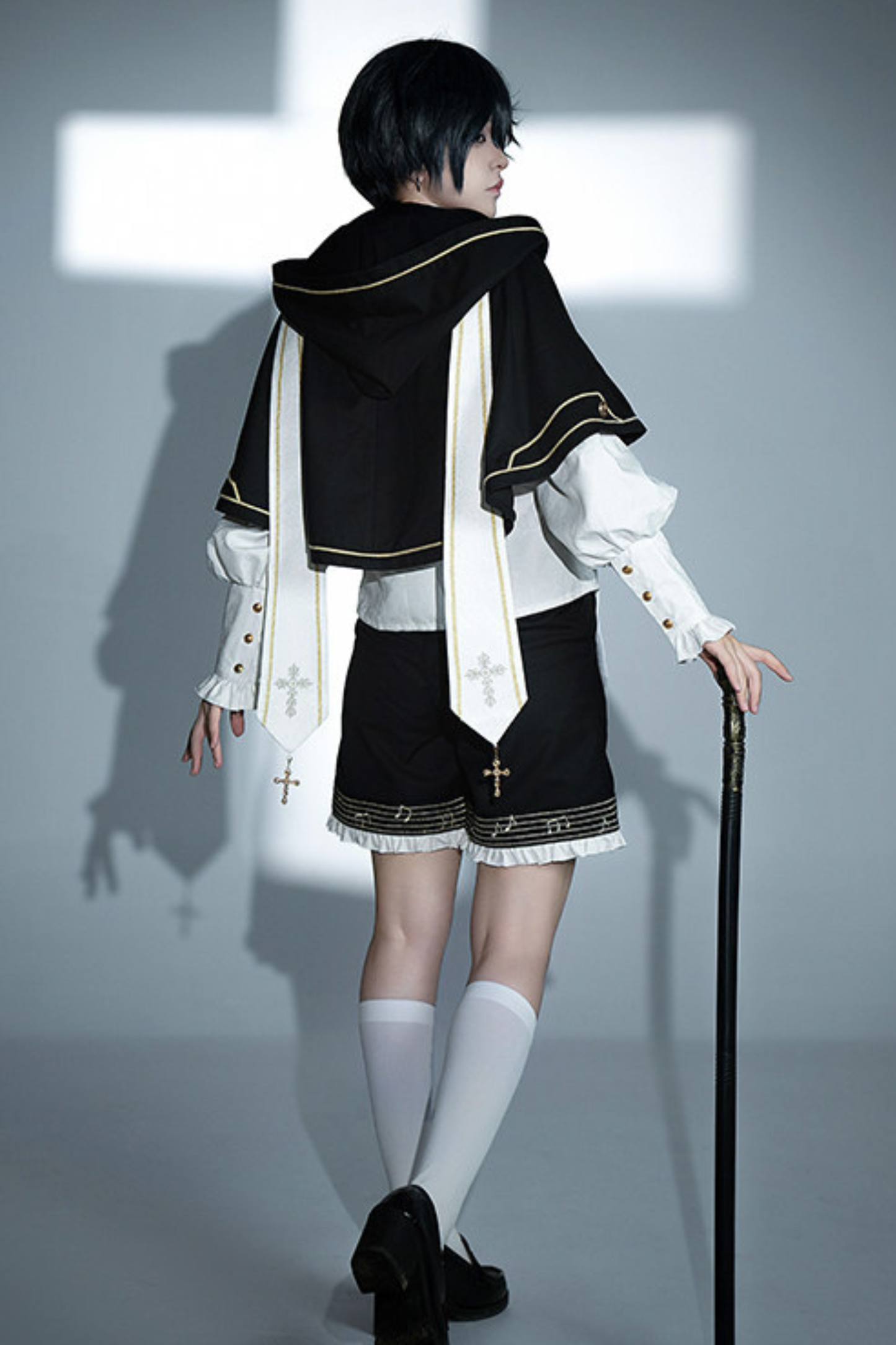 Gothic Cross Monochrome Prince Set + Beret