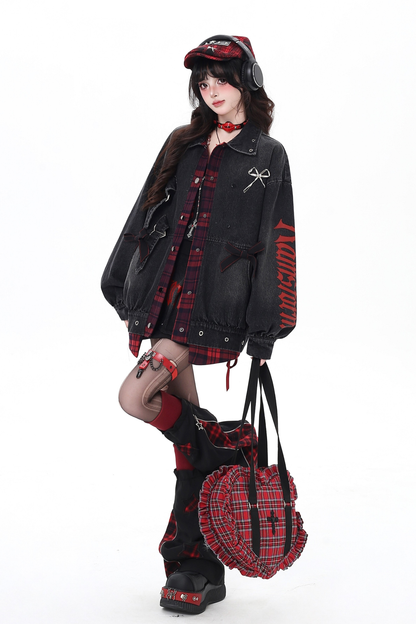 Dark Check Over Jacket