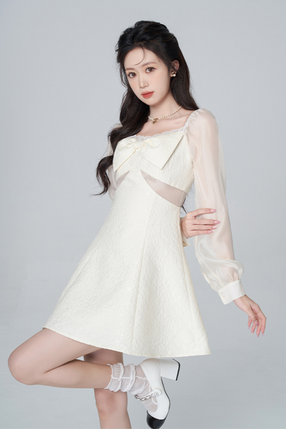 シアースイートピュアスクエアネックドレス