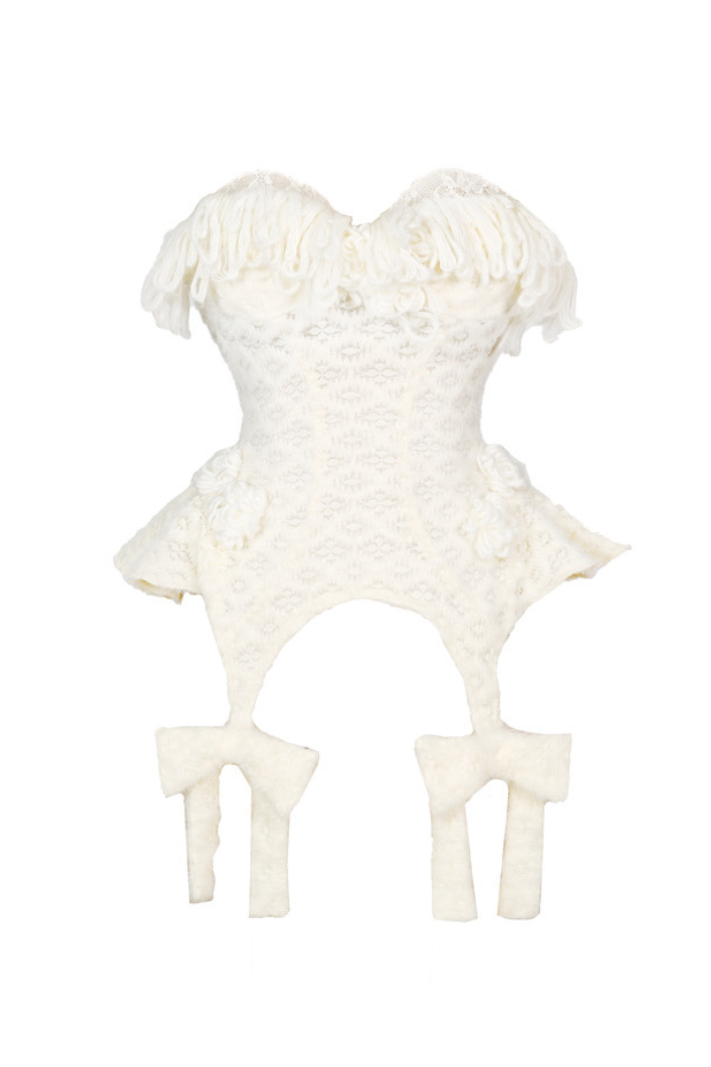 フリンジニットコルセット+ファーハット