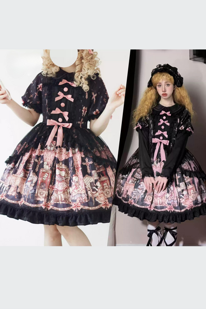 [Deadline for reservations: February 26] Sheep Labyrinth Print Dress