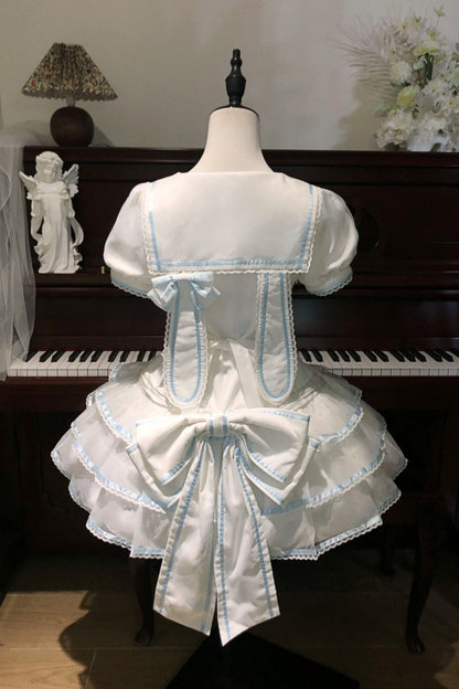 【予約商品】シーソルトラビットアクアセーラードレスセットアップ＋ヘアバンド＋リボンカチューシャ