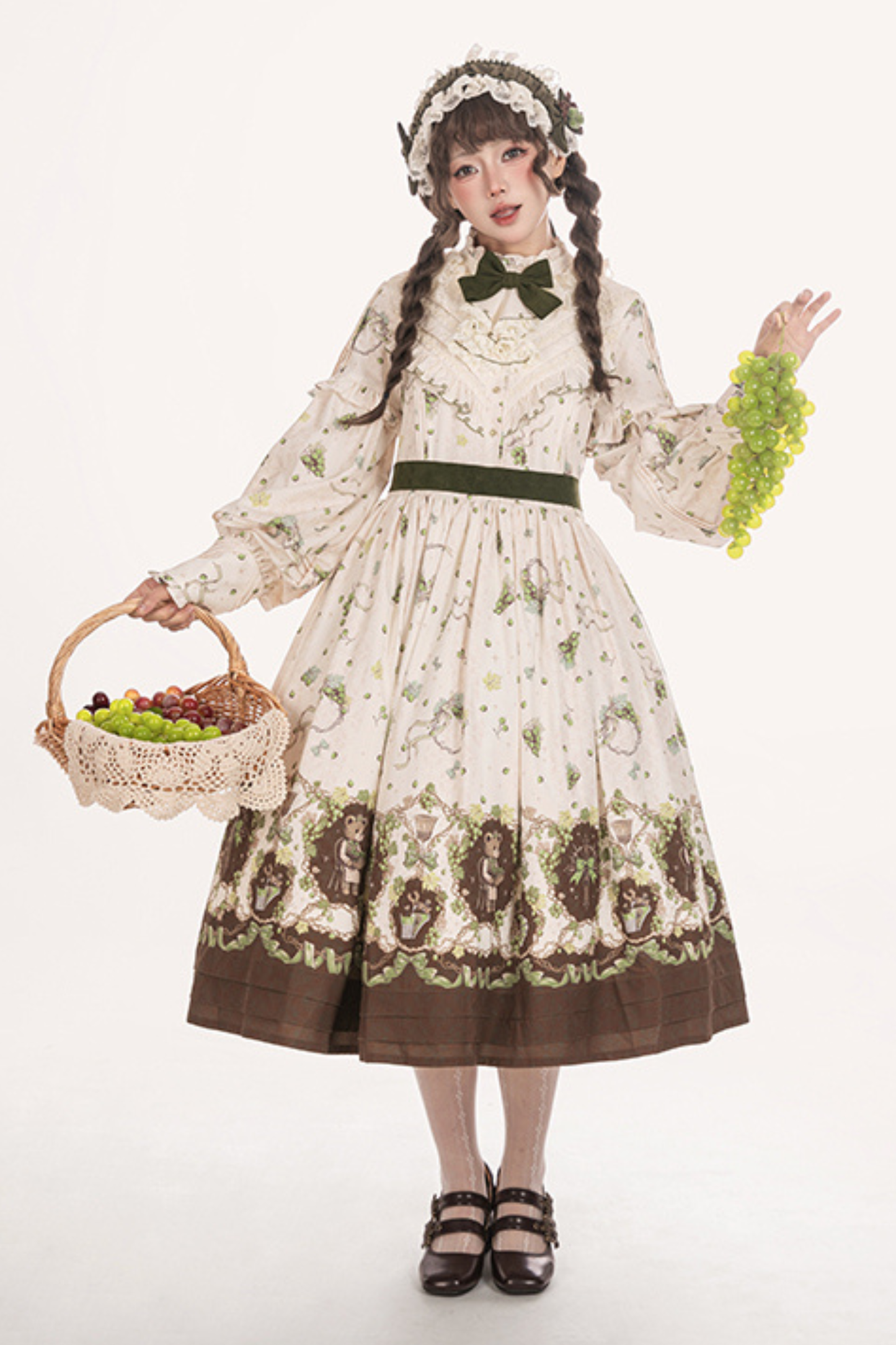 ワイナリーレトロベアロリータドレス