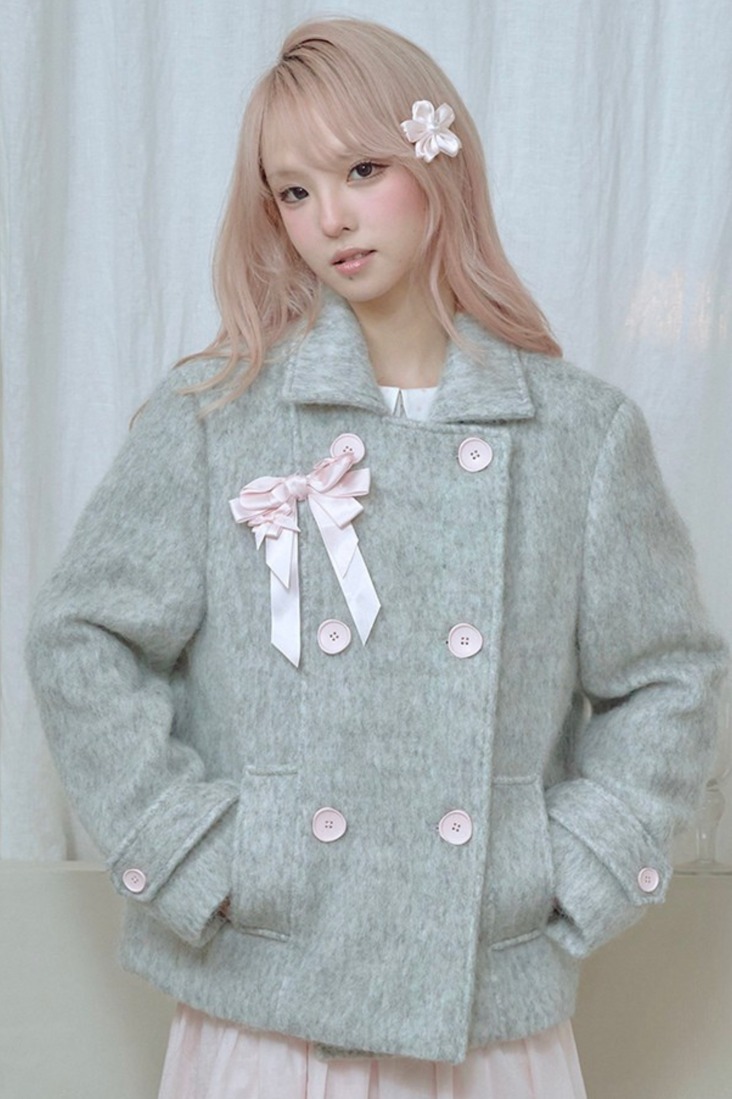 Sweet Double-Breasted Short Coat