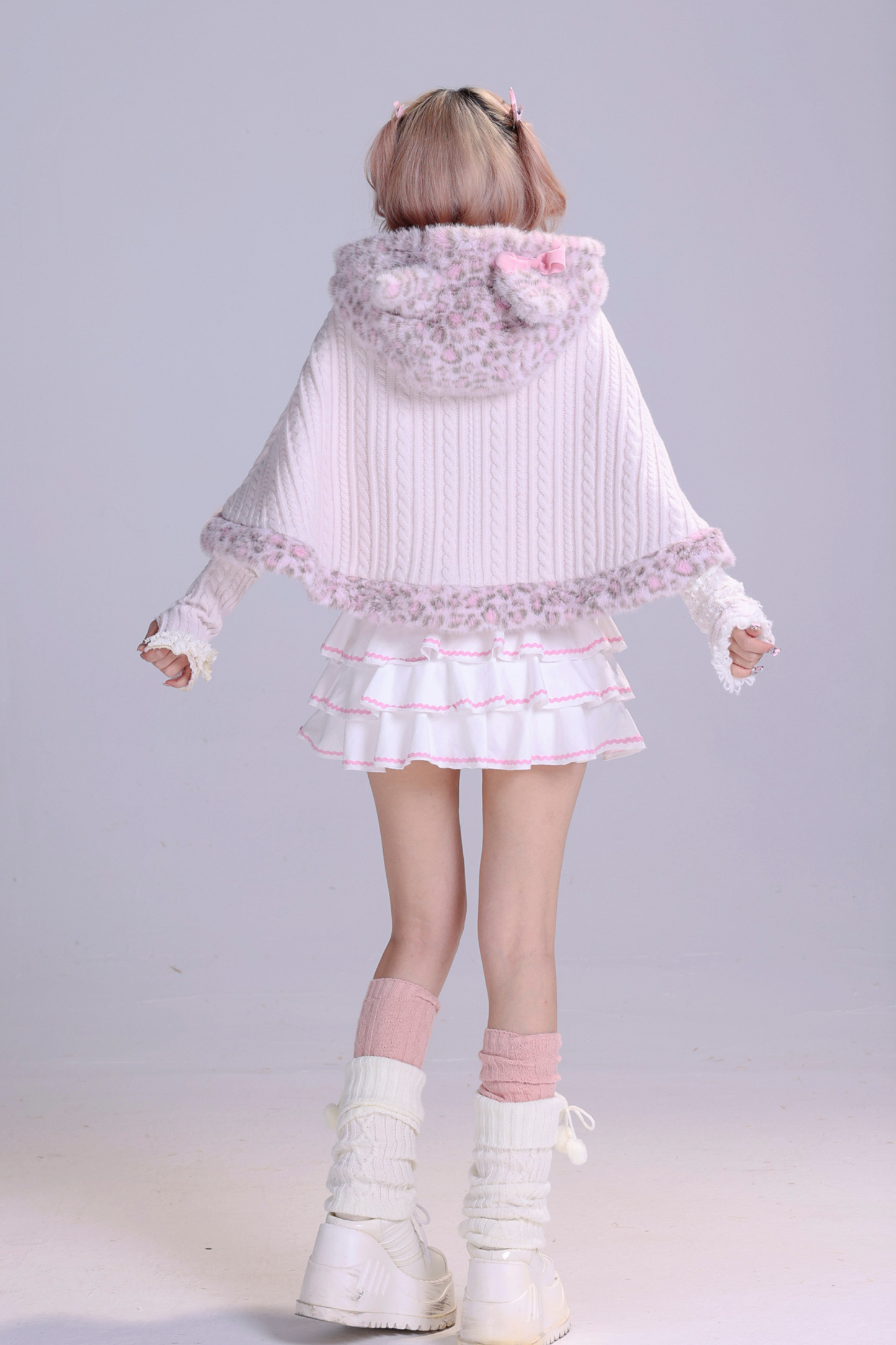 スウィートレパードキャットイヤーケープ