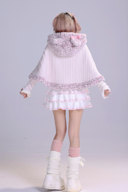 スウィートレパードキャットイヤーケープ