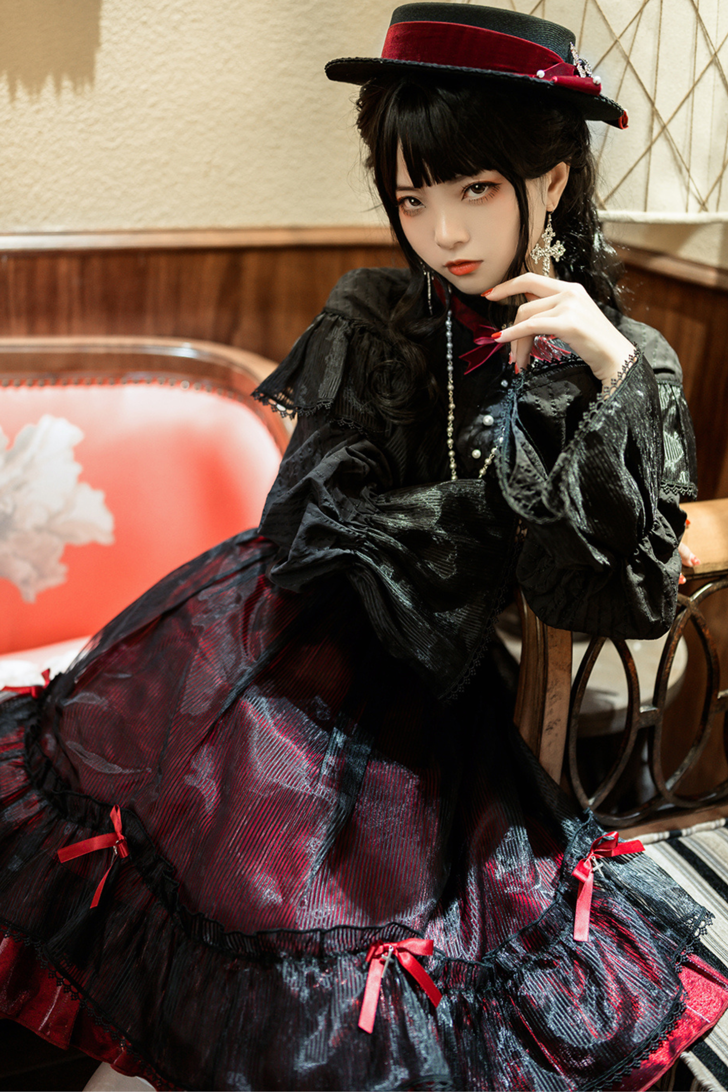 ベーシックエレガントフラットキャップ