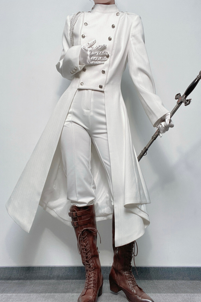 【12月29日予約締切】エターナルナイトプリンスダブルブレストゴシックロングテールコート＋ショルダーチェーンアクセサリー