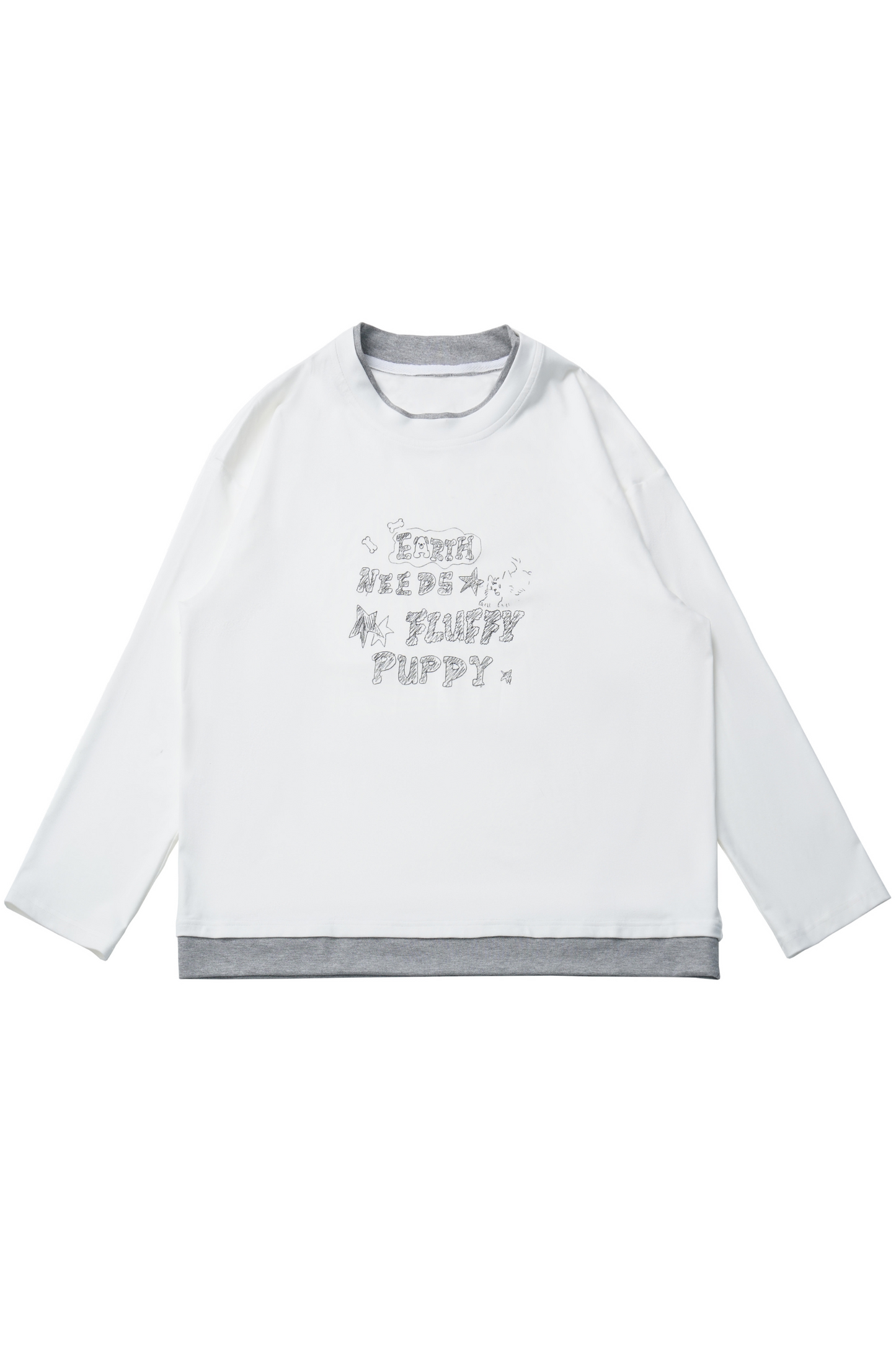 バイカラーパッチワークトップス