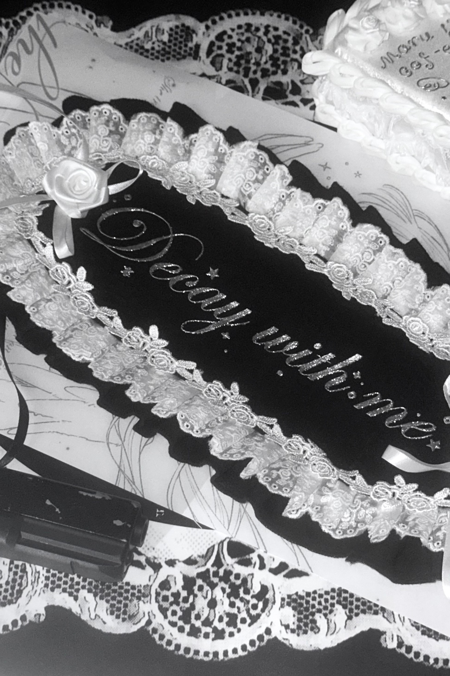 Silver Glitter Print Headband