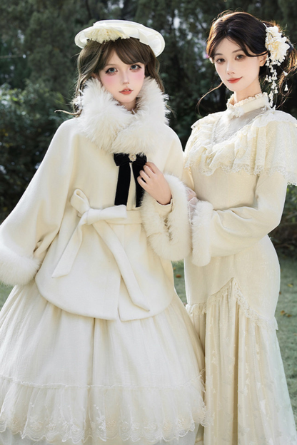 Rouge Snow Fishtail Dress + Flared Dress + Hat + Clip