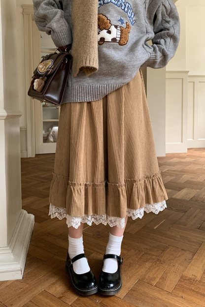 レトロレースフレアスカート