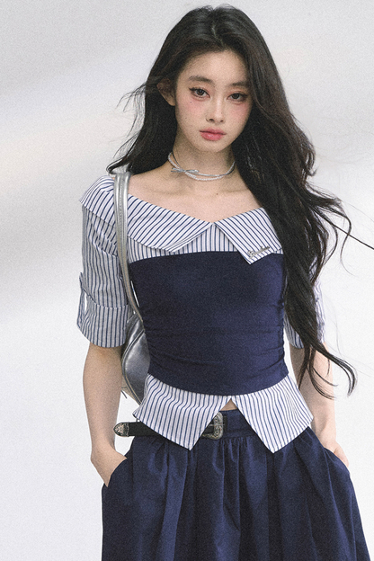 French American Stripe Tops