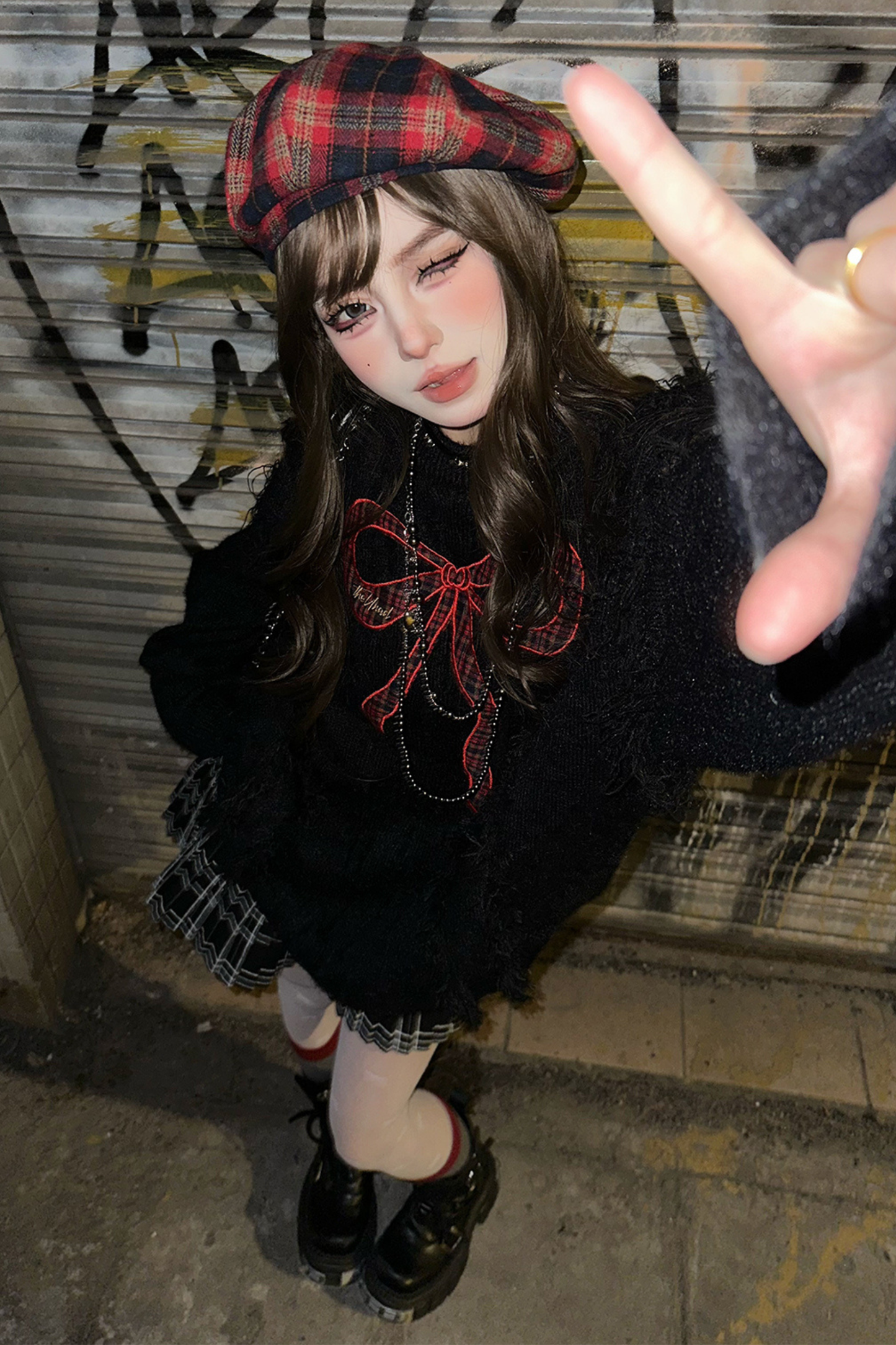 レッドリボンスイートセーター