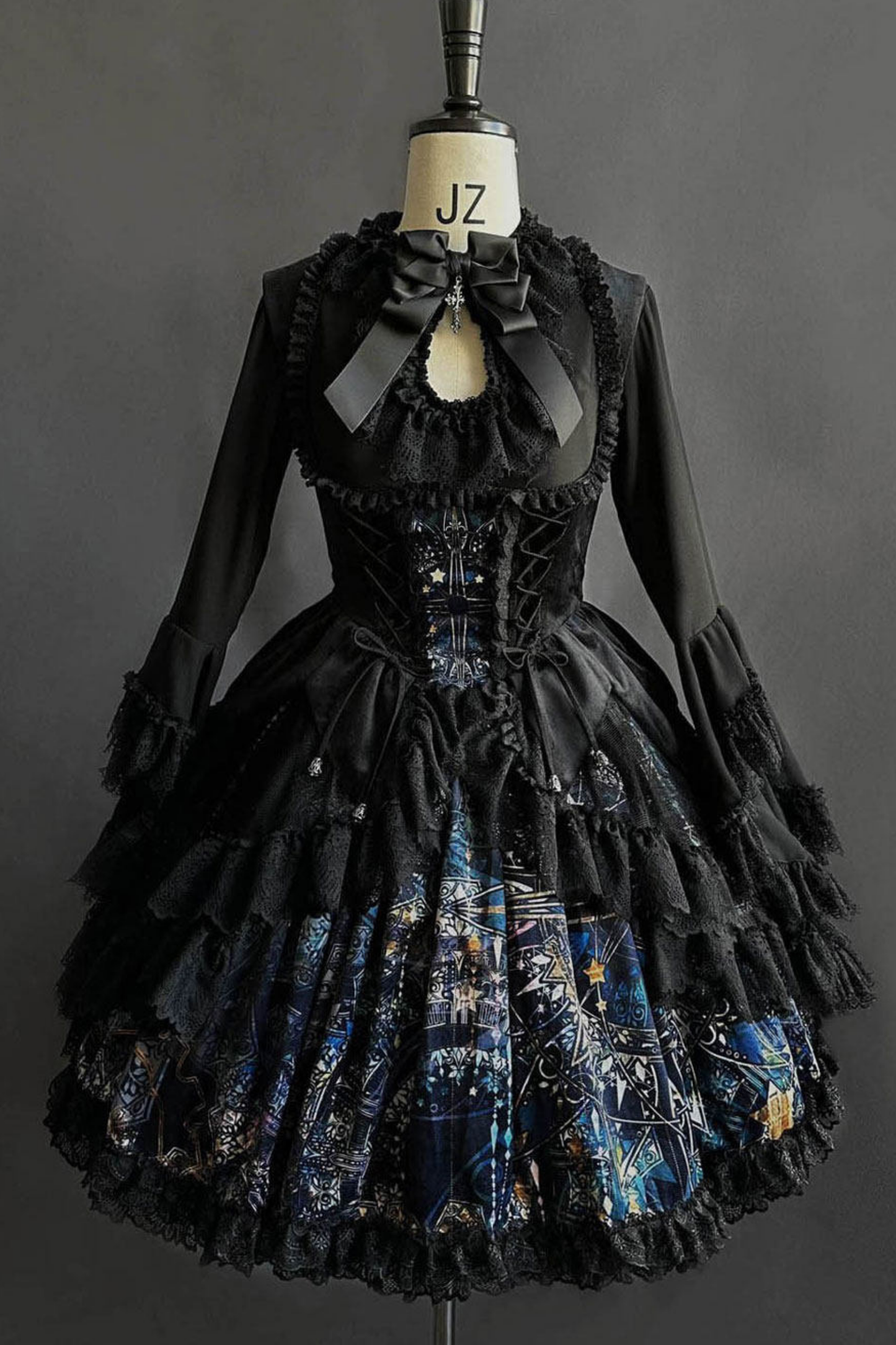 Gothic Lolita Jumper Skirt + Dark Top + Girdle