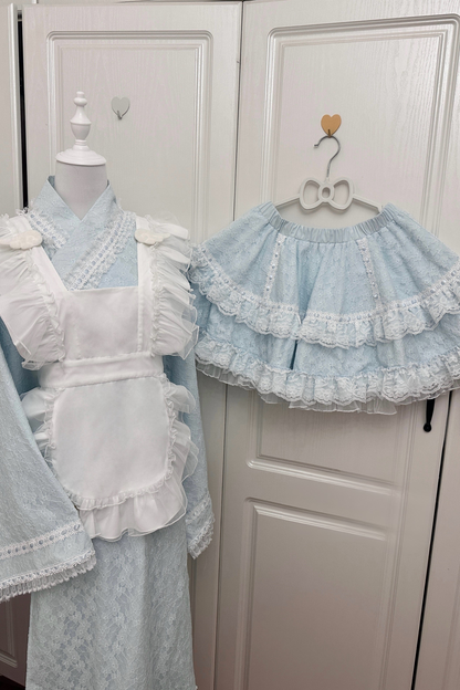 フルレースコットンエプロンサブカルチャースカート