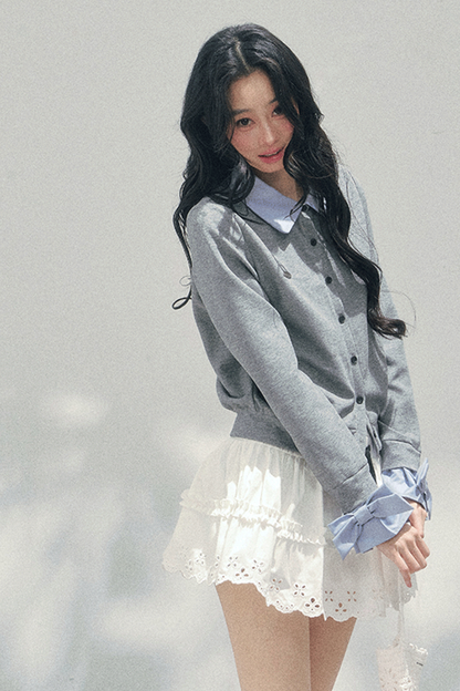 フレンチフェイクツーピースポロセーター