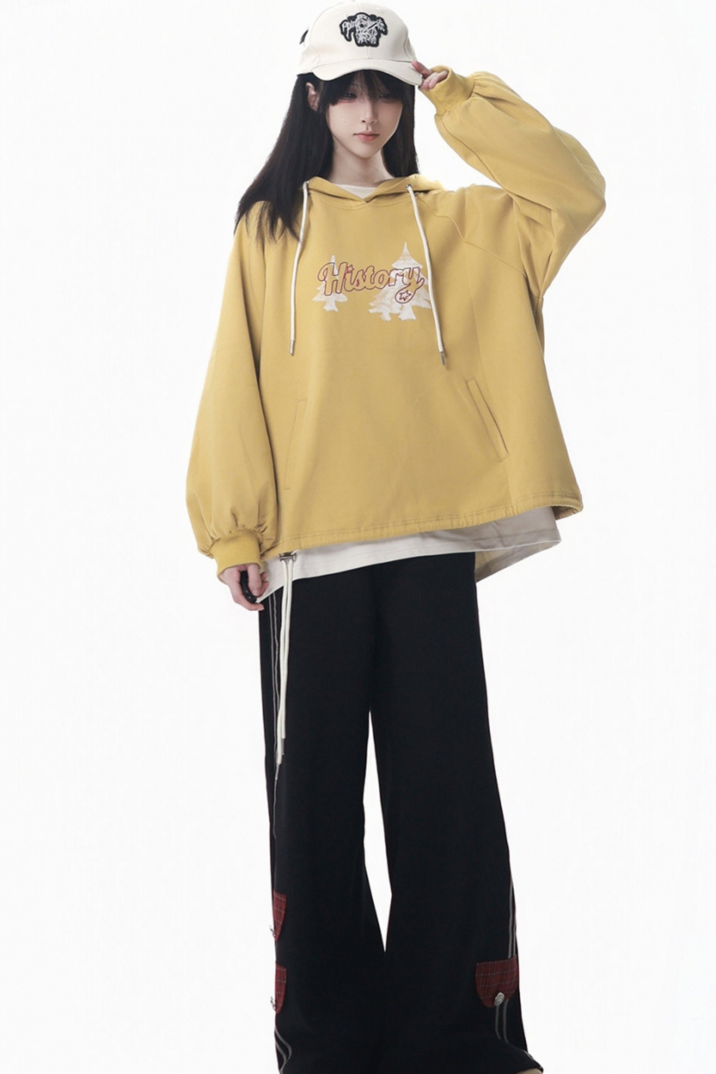 クリーミージャケット+Tシャツ+フードスウェット+スウェットパンツ