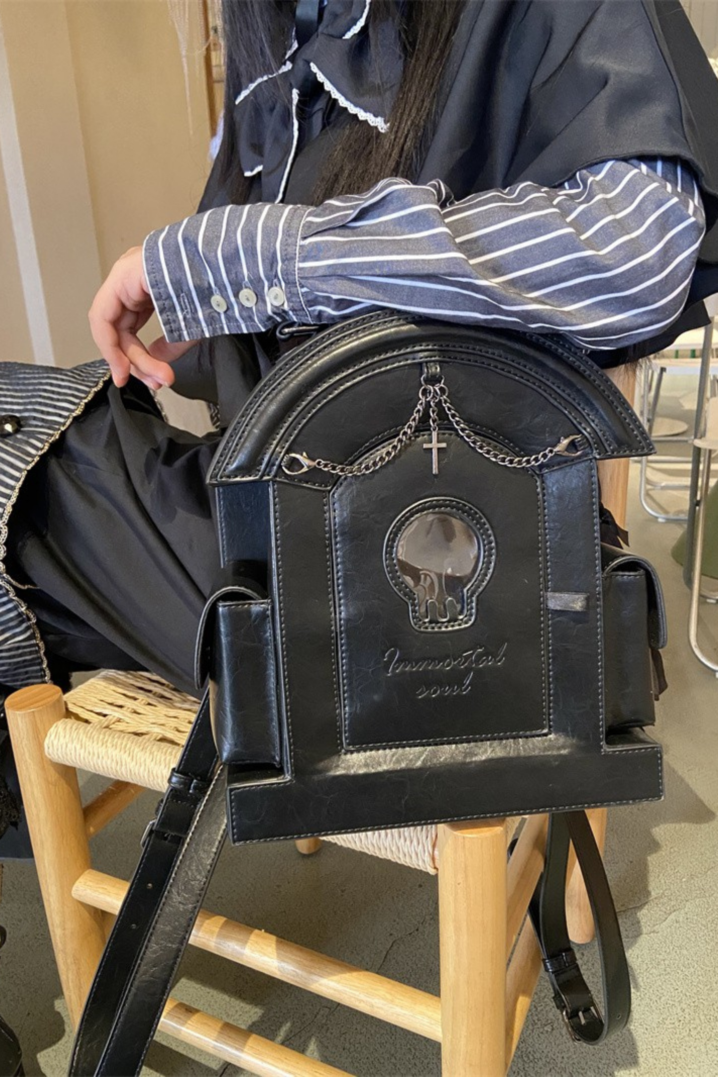 ゴシックペインロリータスカルバッグ