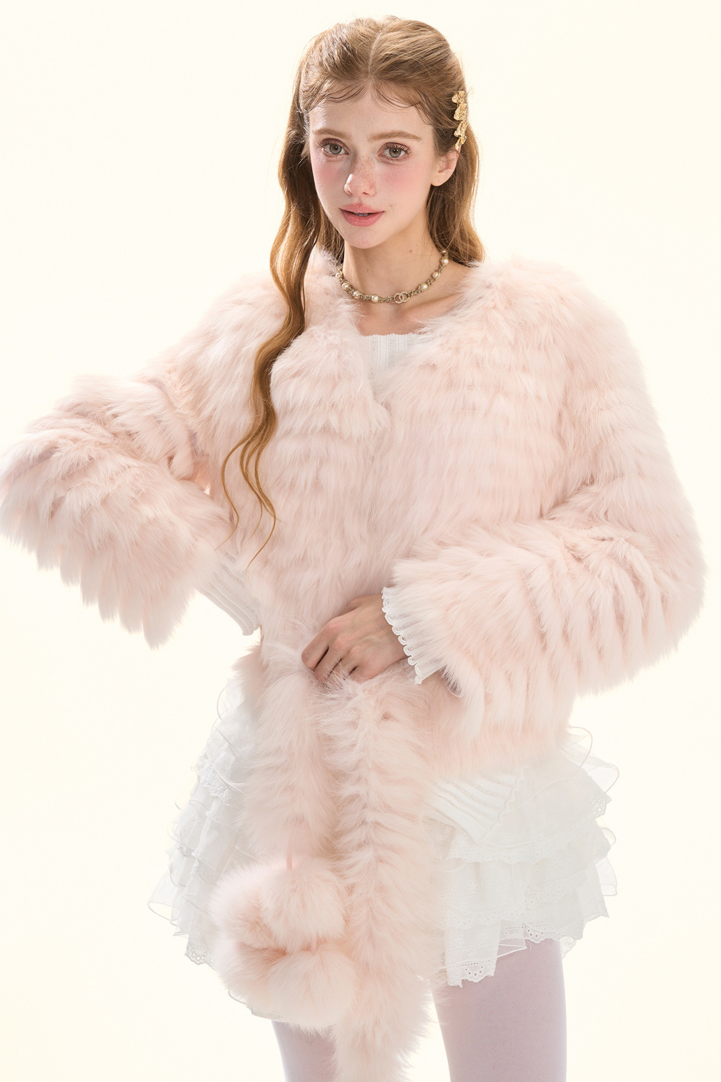 スノーエルフフォックスファーコート