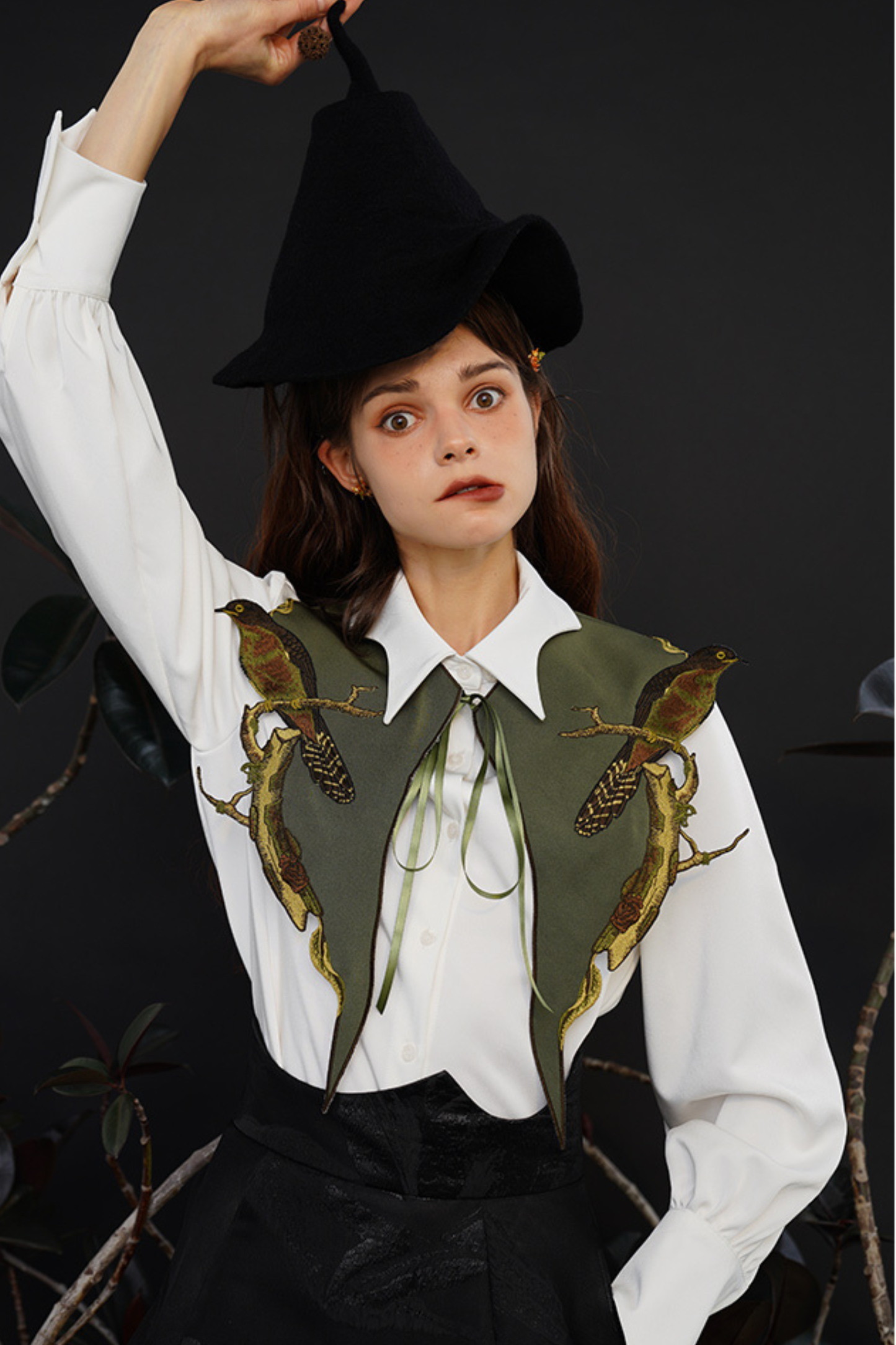 French Neckline Faux Collar