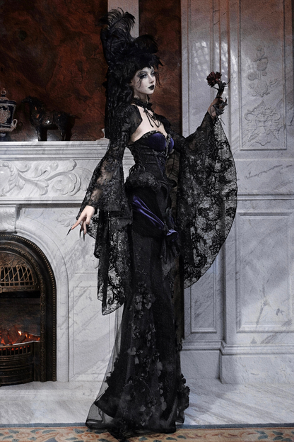 Gothic Gorgeous Sheer Sleeved Shawl