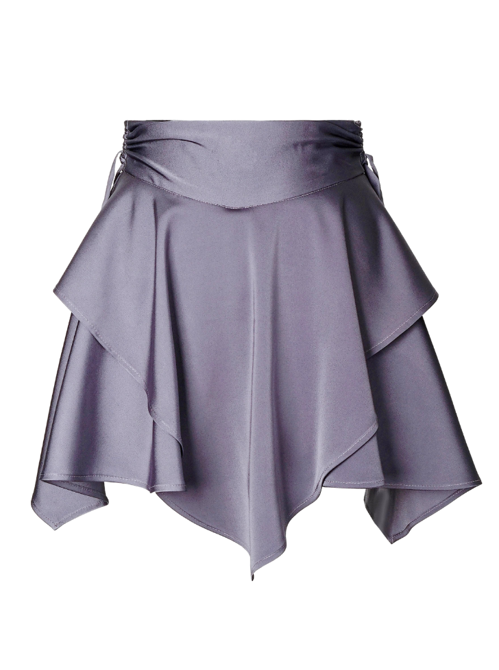 Nocturne Cross Neck Cami &amp; Short Cardigan + Irehem Layered Flare Skirt