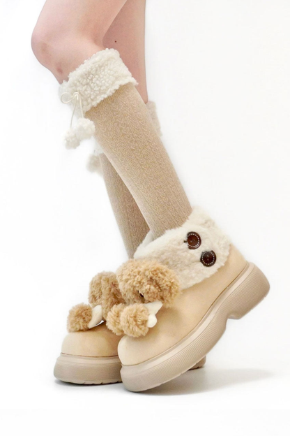Fluffy Sheep Fleece Snow Boots