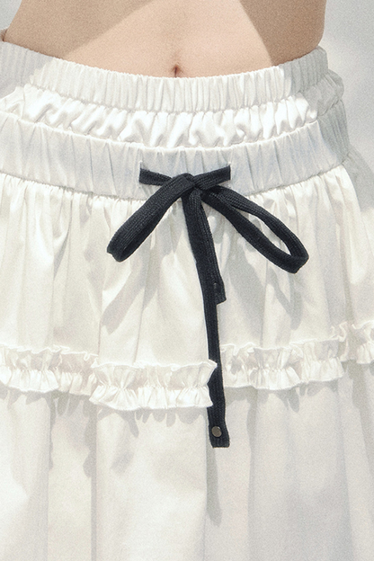 レーススイートティアードパフィースカート