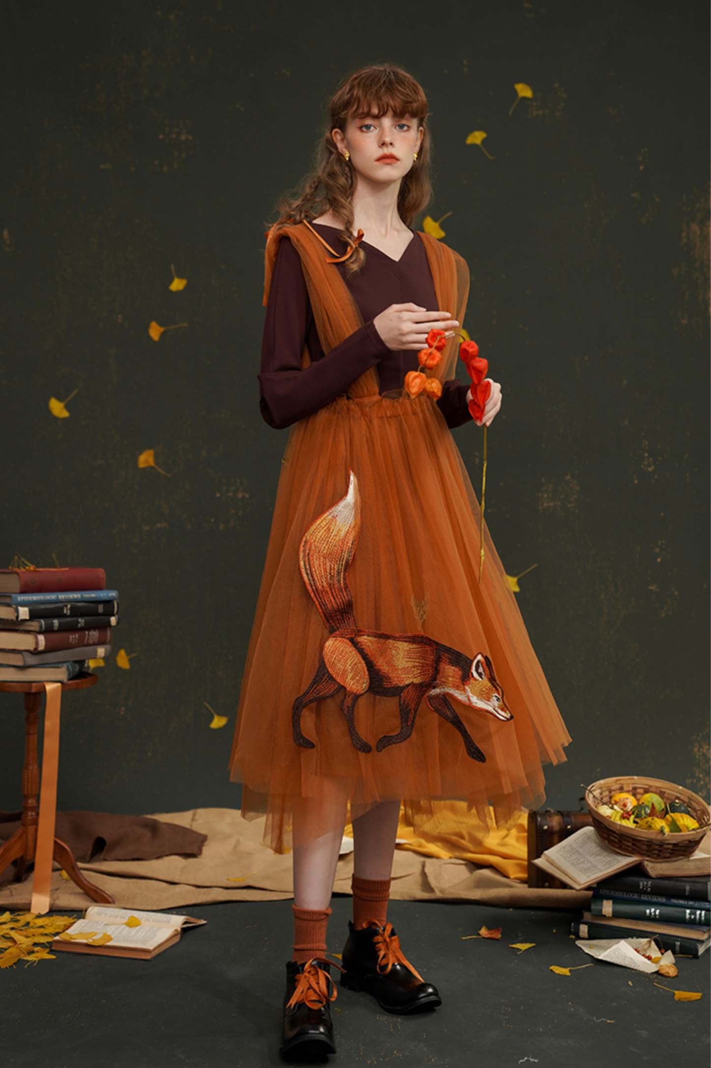 スイングガーゼチュチュスカートサスペンダースカート