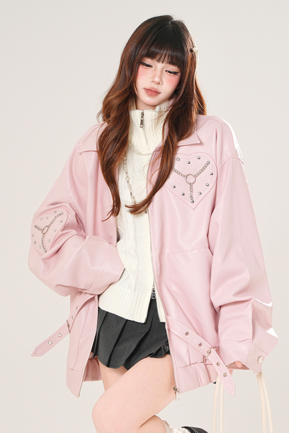 ダークハートレザージャケット