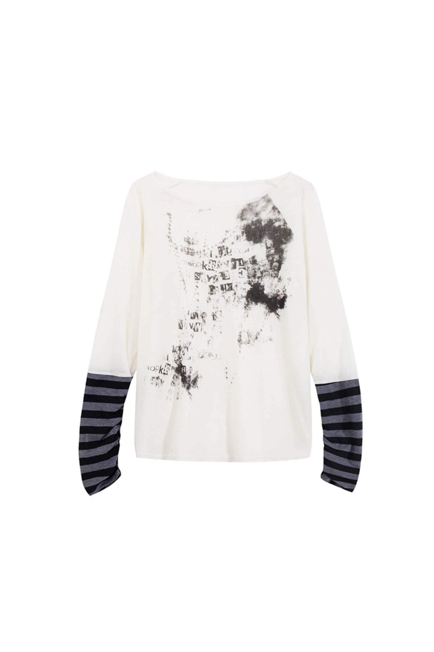 Striped Patchwork Faux Two-Piece Tops