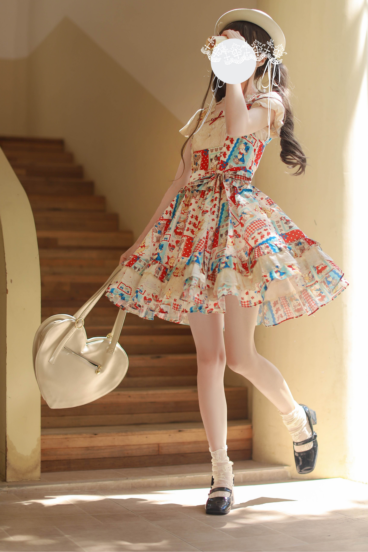 【予約商品】レトロポップベストスカート＋シャツ