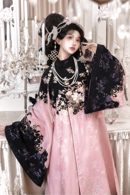 チャイナロングジャケット+スカート