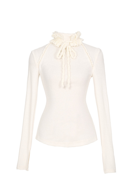 タイトピュアタートルネックトップス+ファーハット