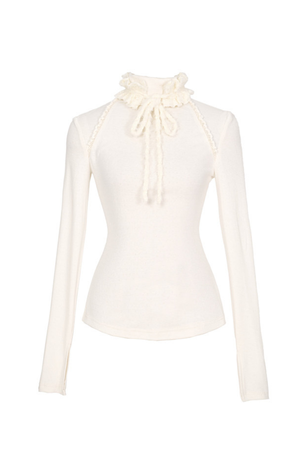 タイトピュアタートルネックトップス+ファーハット