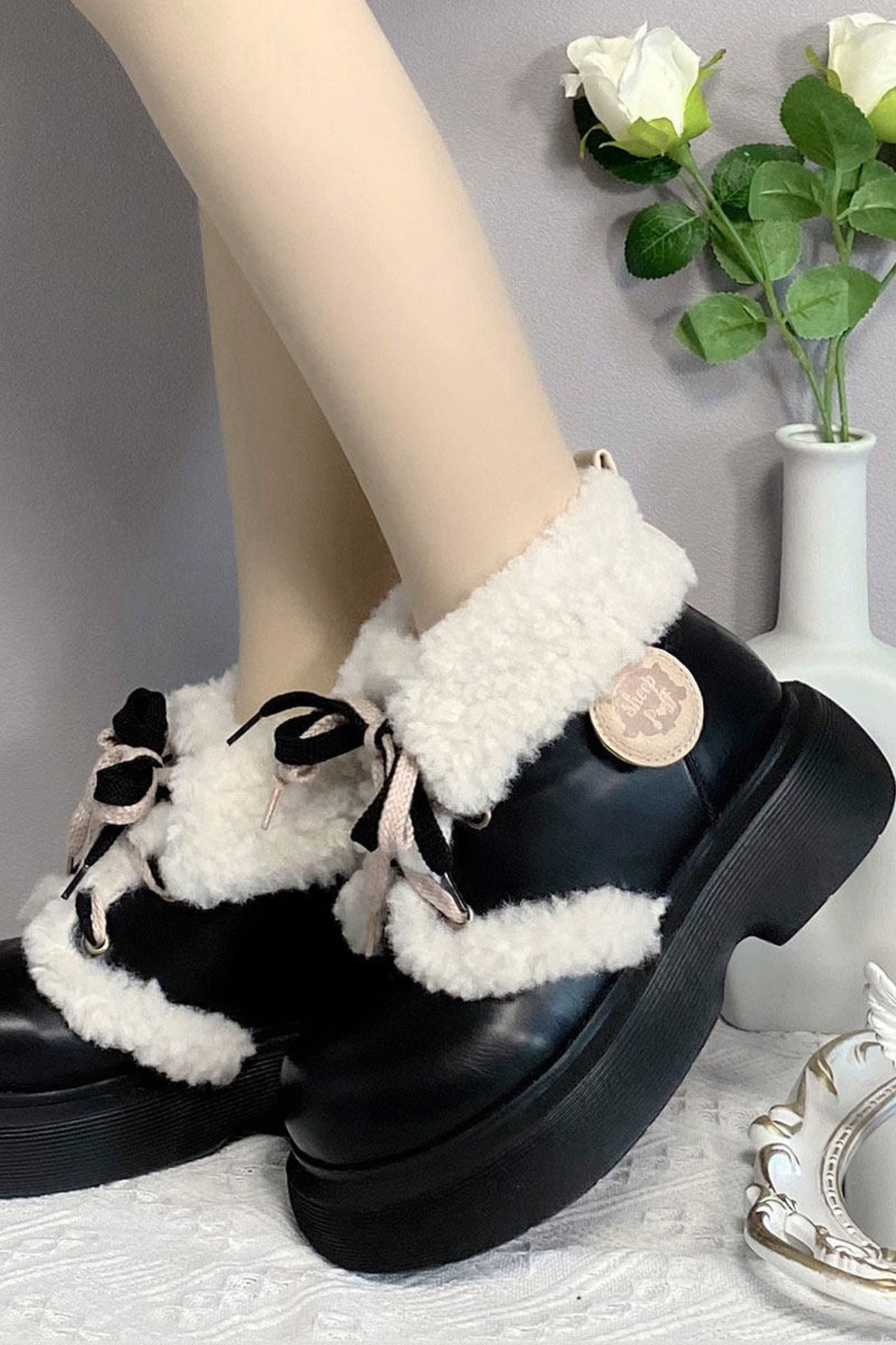 Retro Plush Snow Boots