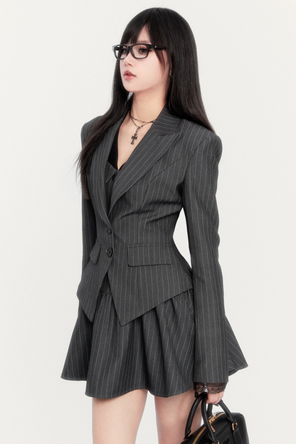 Intelligent Striped Dress + Waistmark Jacket